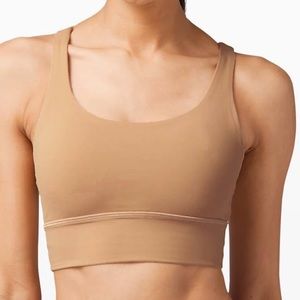Lululemon tan sports bra.